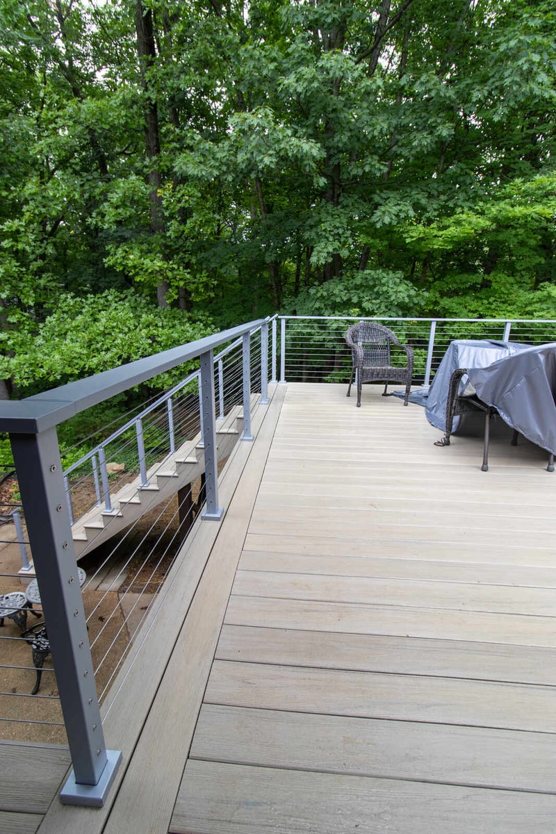 arola custom deck upper level wicker chairs view