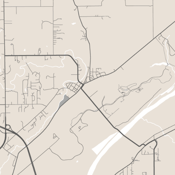 Battle Ground, Indiana S. Brown Construction Service Area Map