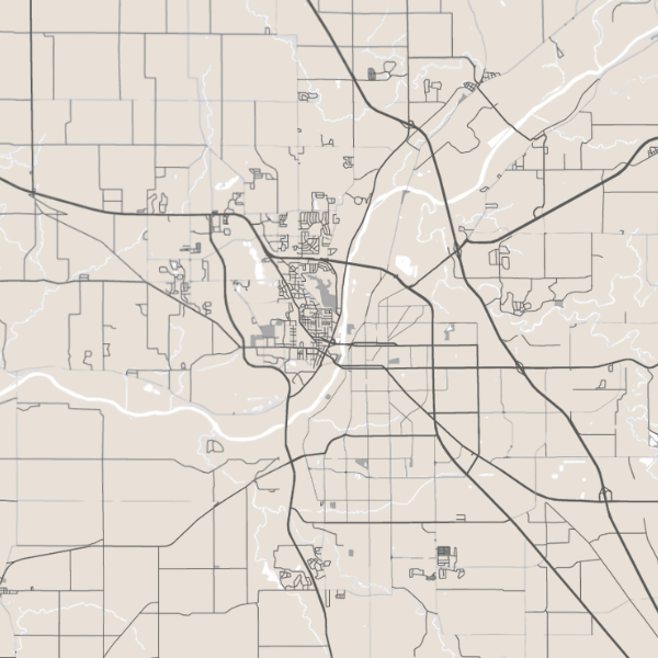 Lafayette Indiana S. Brown Construction Service Area Map