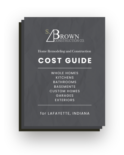S. Brown Construction Co. Cost Guide Home Remodeling and Construction Graphic