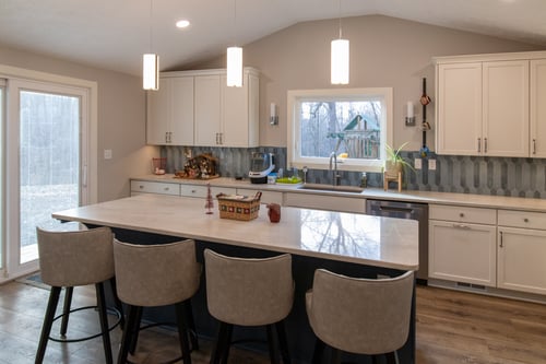 Kitchen remodel with kitchen island seating