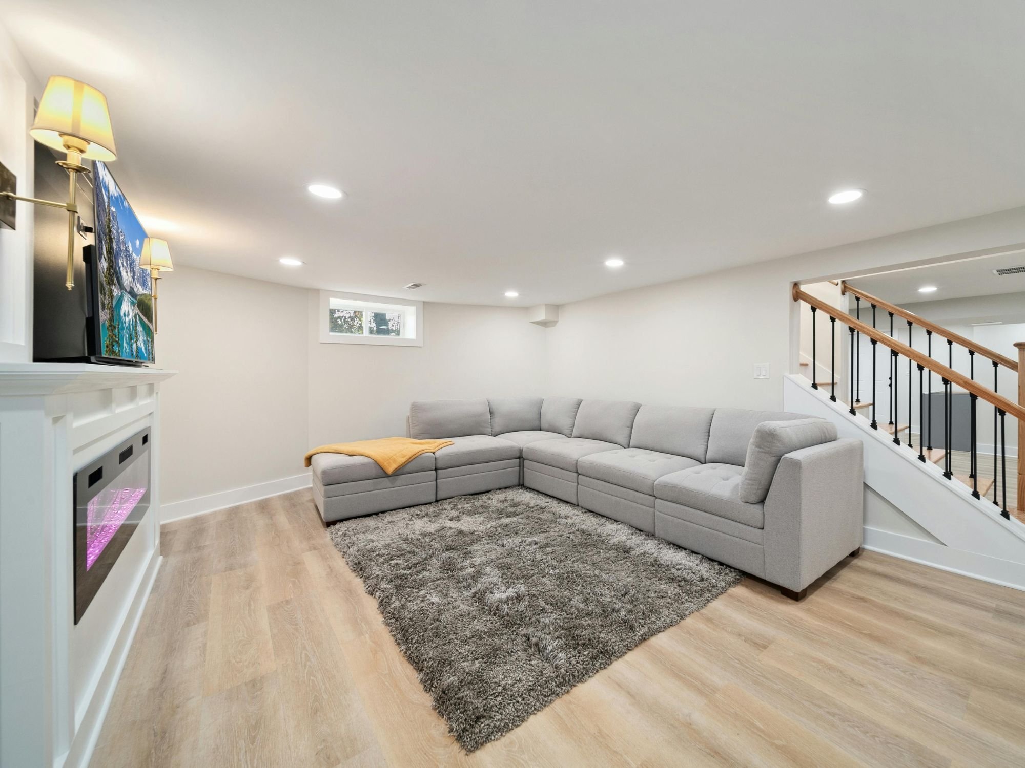 Basement Remodel Stock Image