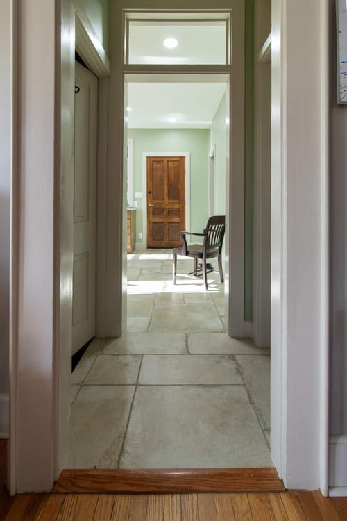 interior renovation showing hallway perspective and flooring by S. Brown Construction Co. West Lafayette IN